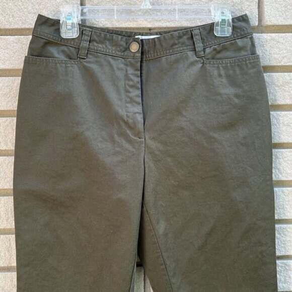 Northern Reflections Dark Green Town Fit Cropped Pants Sz 10 - Picture 4 of 10